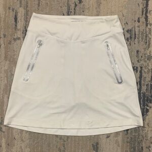Nike White Golf Mini Skort with Silver Accents